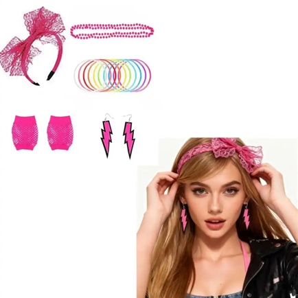 Women'S Accessories In The 80S - Adult 80s Party Costume Set 80s