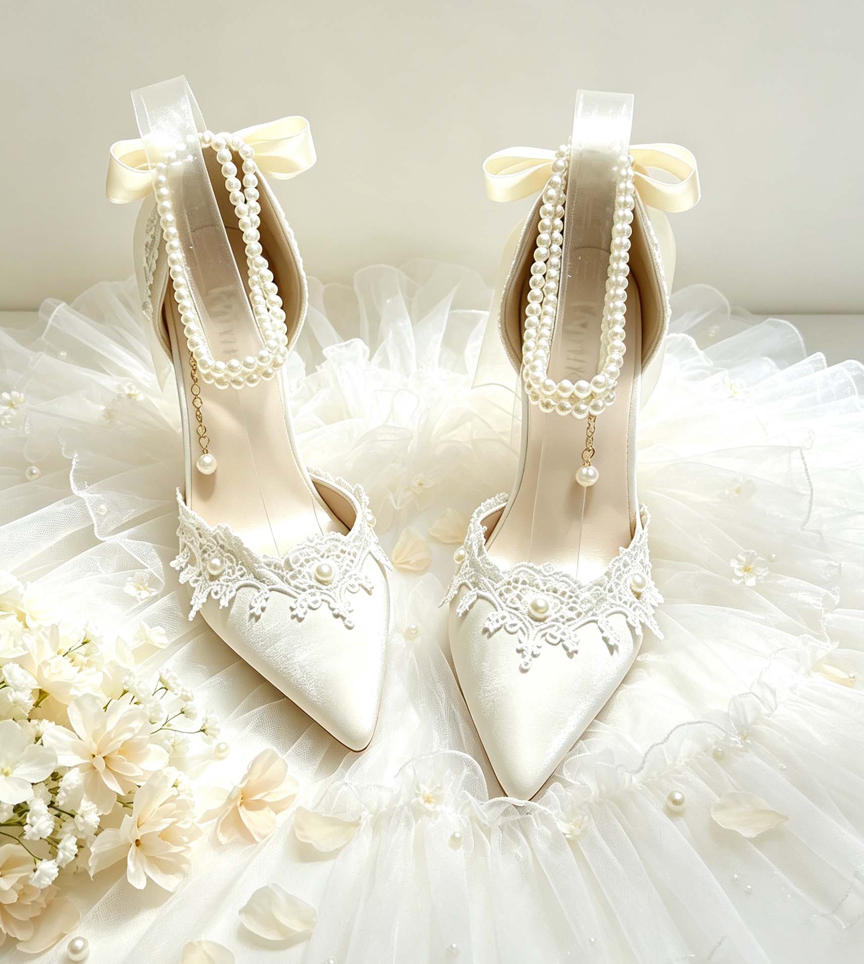 Women'S Accessories For Shoes - high heels for woman pearl party