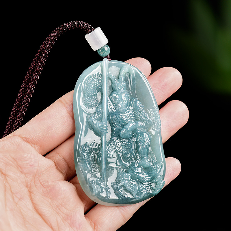 Women'S Vintage Accessories - Burmese Jadeite Monkey King Pendant Necklace