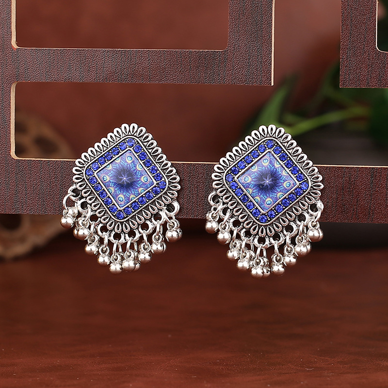Vintage Ethnic Silver Color Sq - огляд і ціна Tassel Earrings Boho