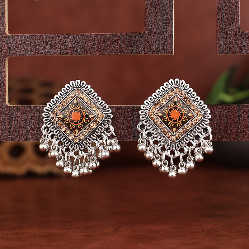 Vintage Ethnic Silver Color Sq - огляд і ціна Tassel Earrings Boho