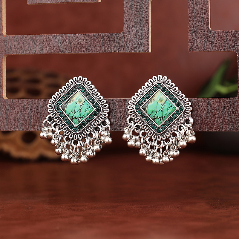 Vintage Ethnic Silver Color Sq - огляд і ціна Tassel Earrings Boho