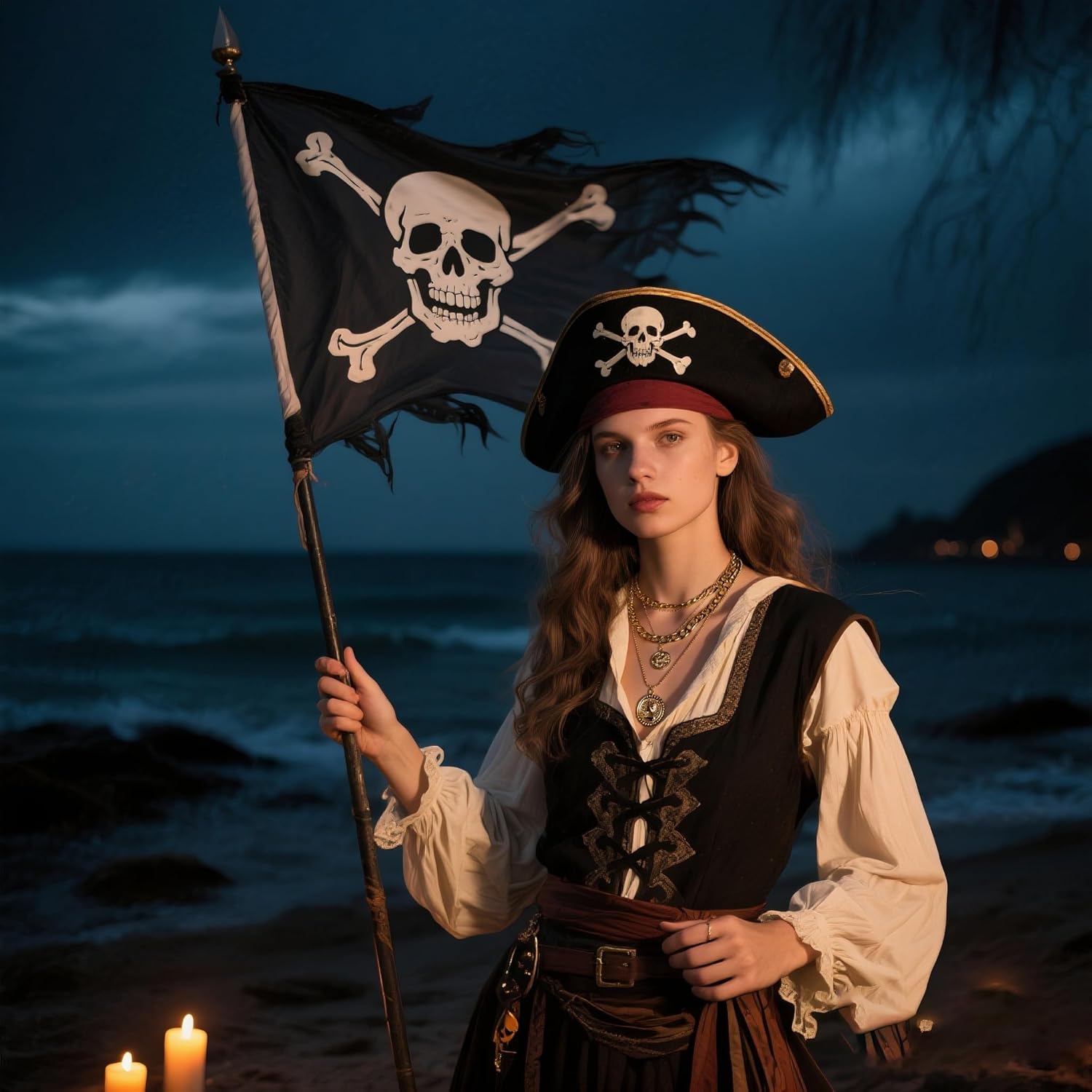 Layered Gold Pirate Necklace f - огляд і ціна Women'S Accessories In The 80S
