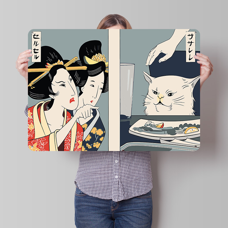 Woman Yelling At a Cat 3D Prin - огляд і ціна Women Accessories Poster