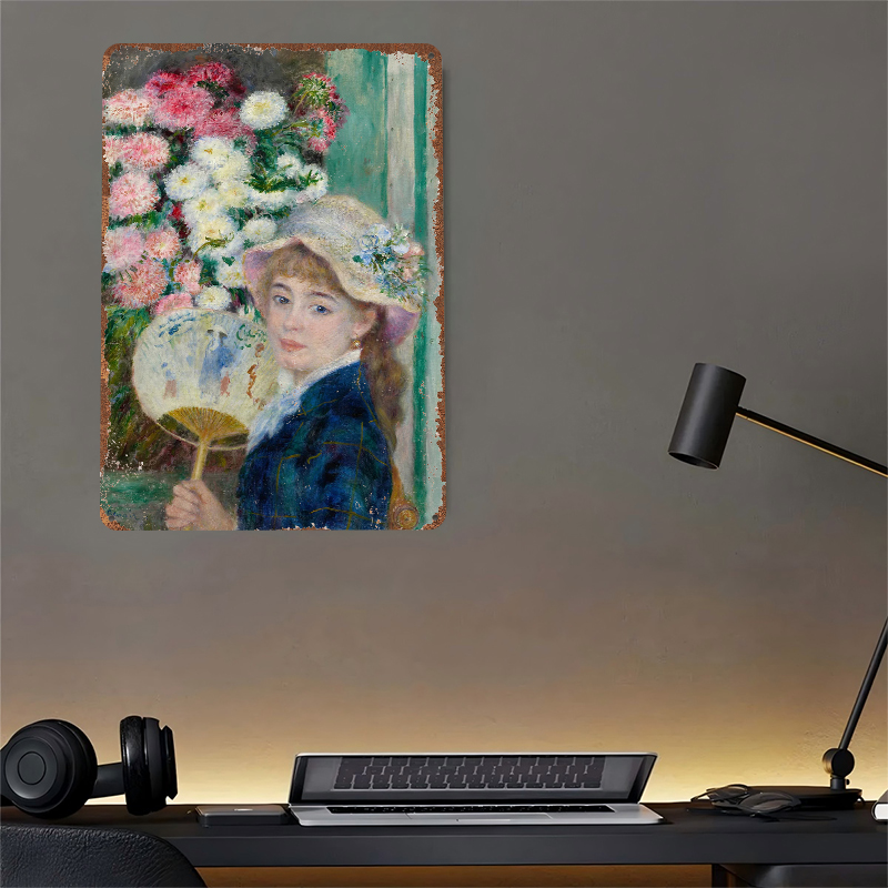 Young Woman With Fan and Flowe - огляд і ціна Women Accessories Poster