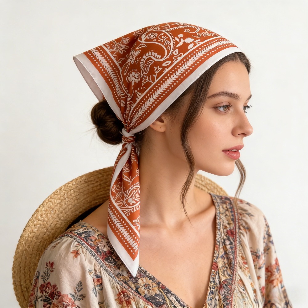 1Pc cashew print fashion silk  - огляд і ціна Silk Scarf Square