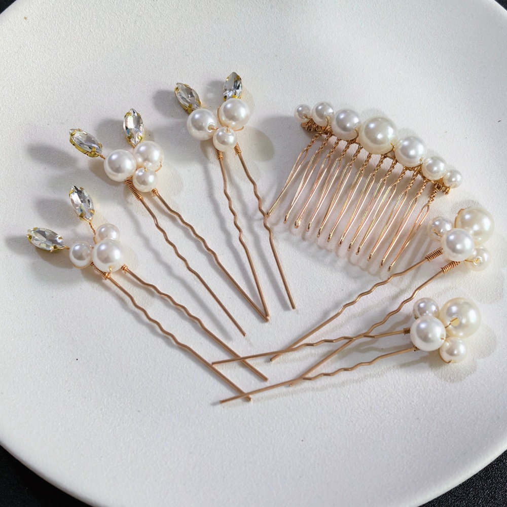 Pearl Crystal Hair Pins Comb S - огляд і ціна Women Accessories Aesthetic