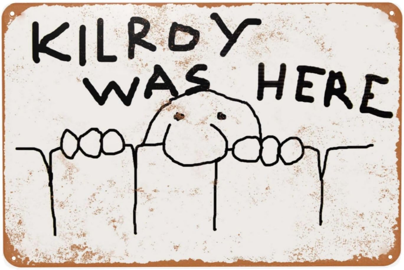 Vintage Metal Sign, Kilroy Was - огляд і ціна Women Accessories Poster