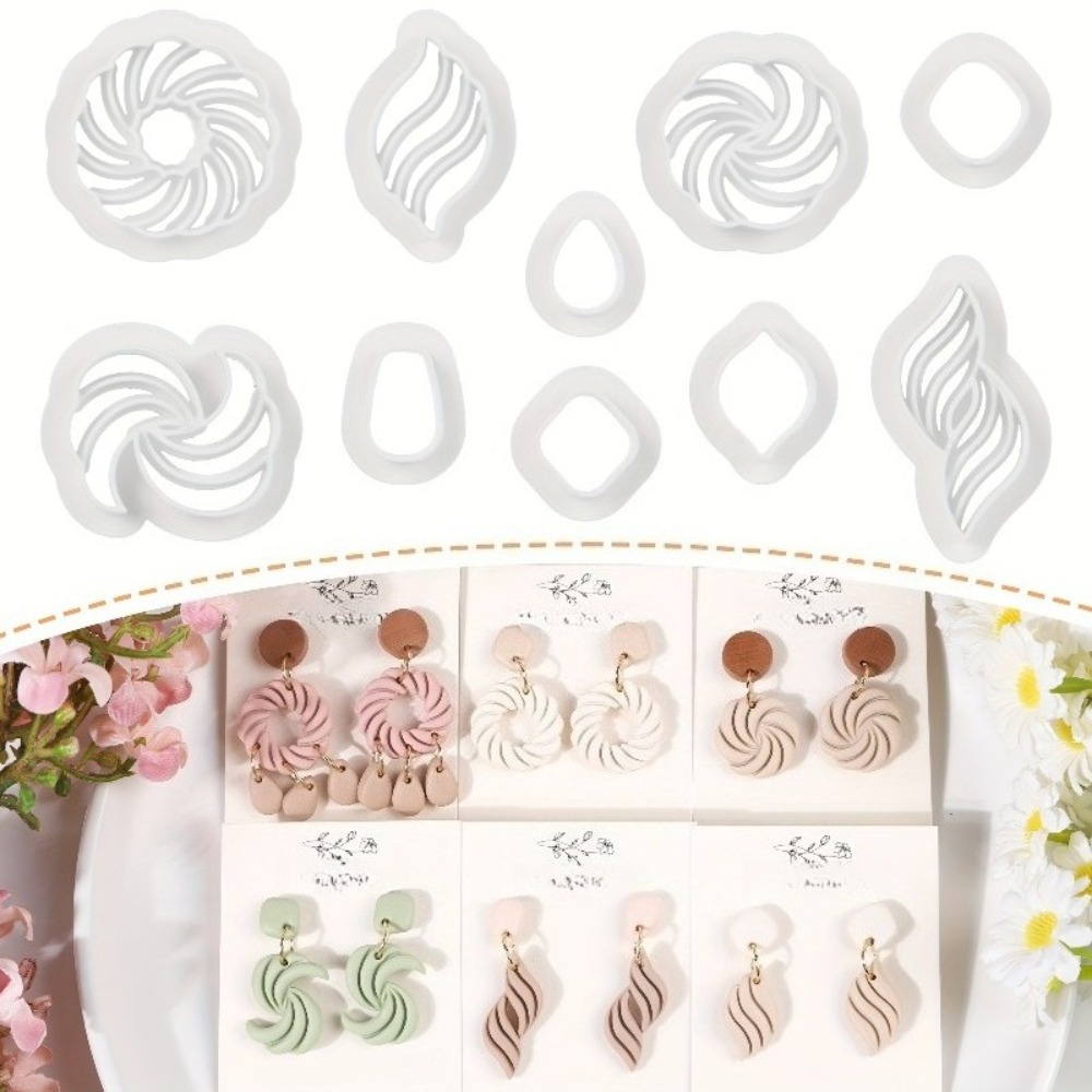 10Pcs Boho Swirl Polymer Clay  - огляд і ціна Tassel Earrings Boho