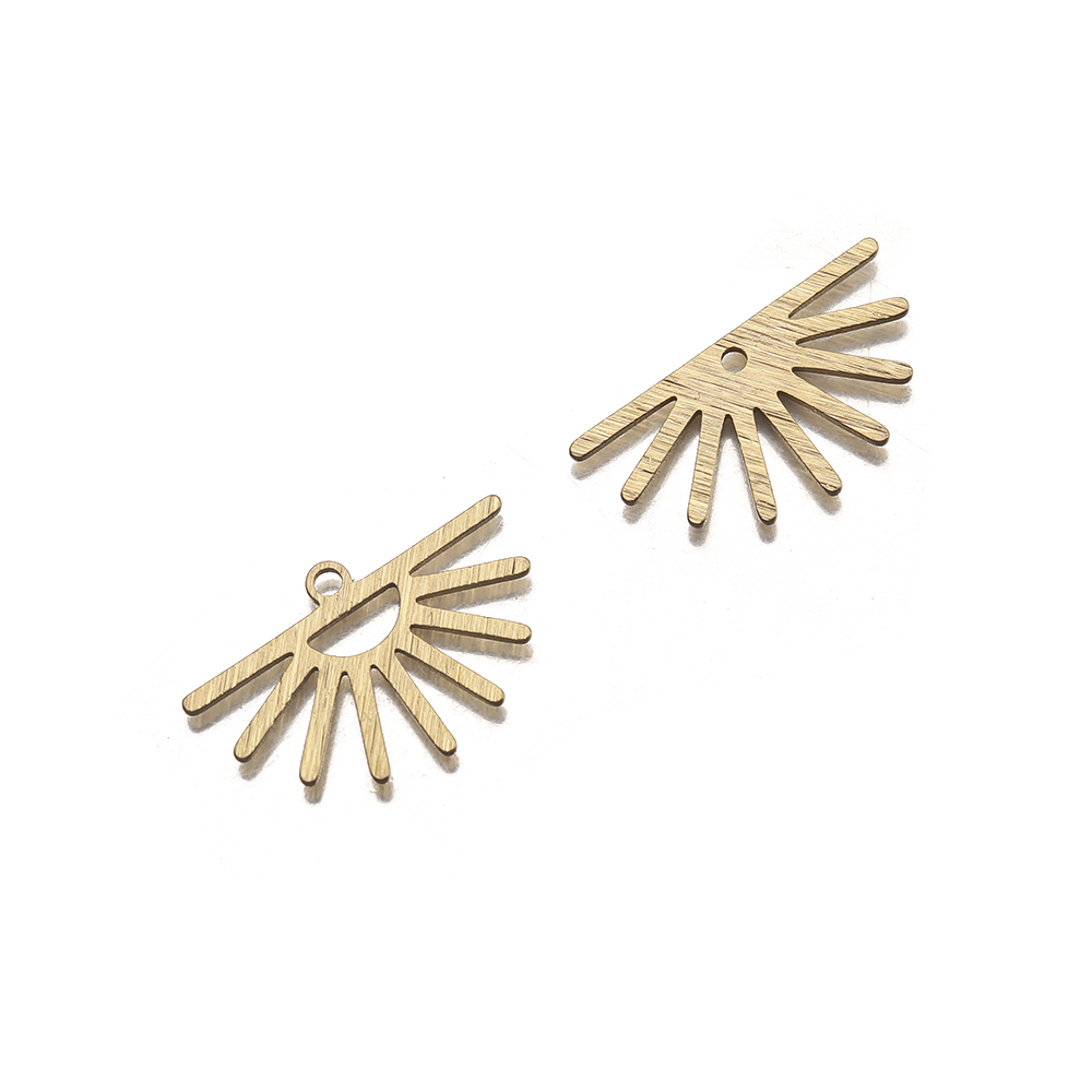 10Pcs Textured Raw Brass Half  - огляд і ціна Tassel Earrings Boho