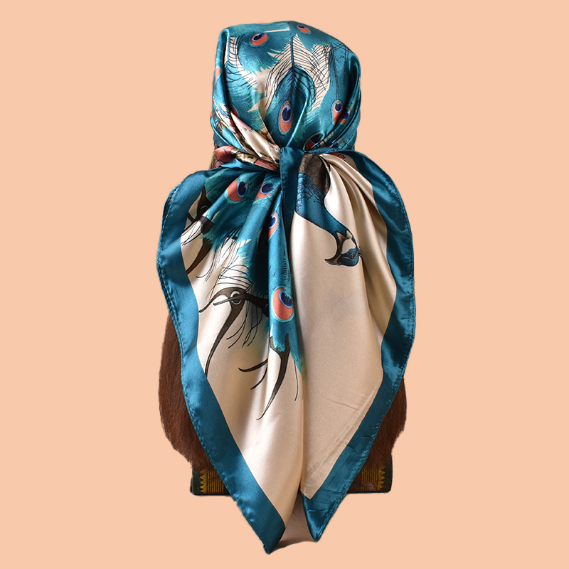 1PC Ladies Large Square Scarf  - огляд і ціна Silk Scarf Square