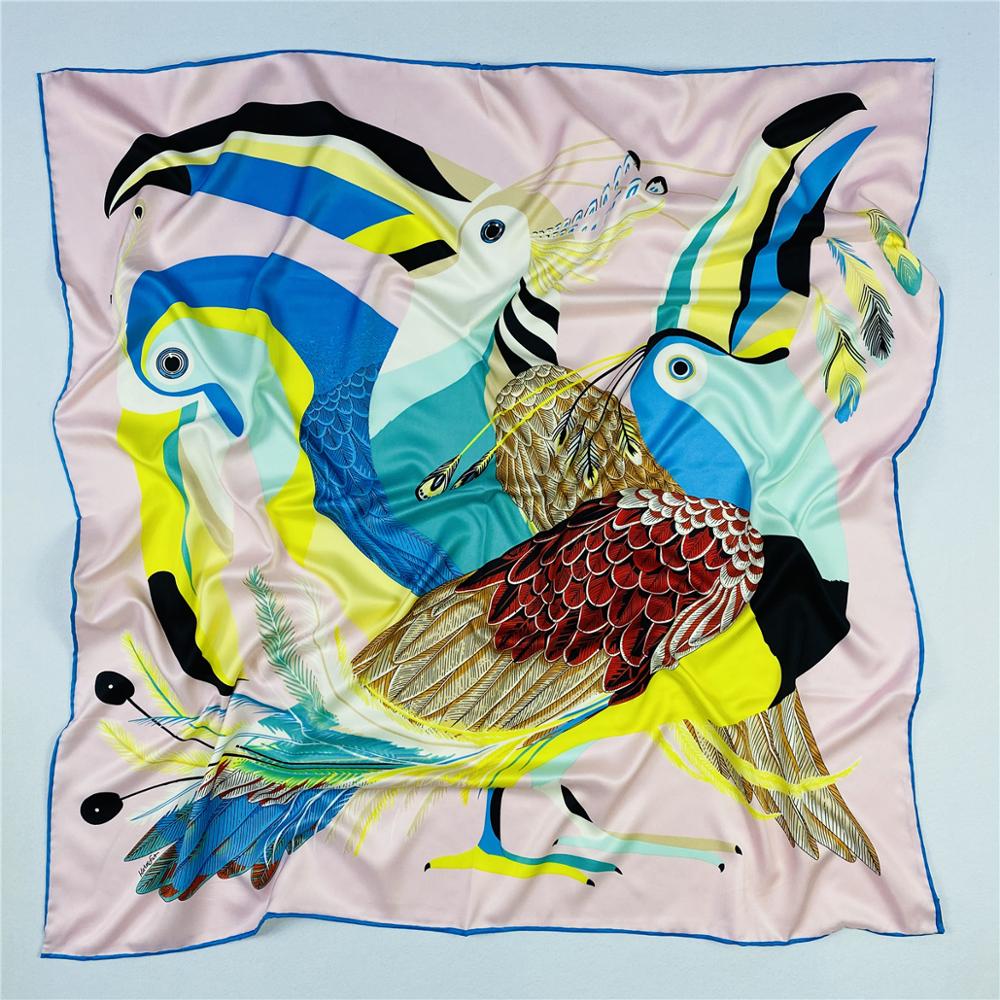 90cm Luxury Parrot Twill Silk  - огляд і ціна Silk Scarf Square