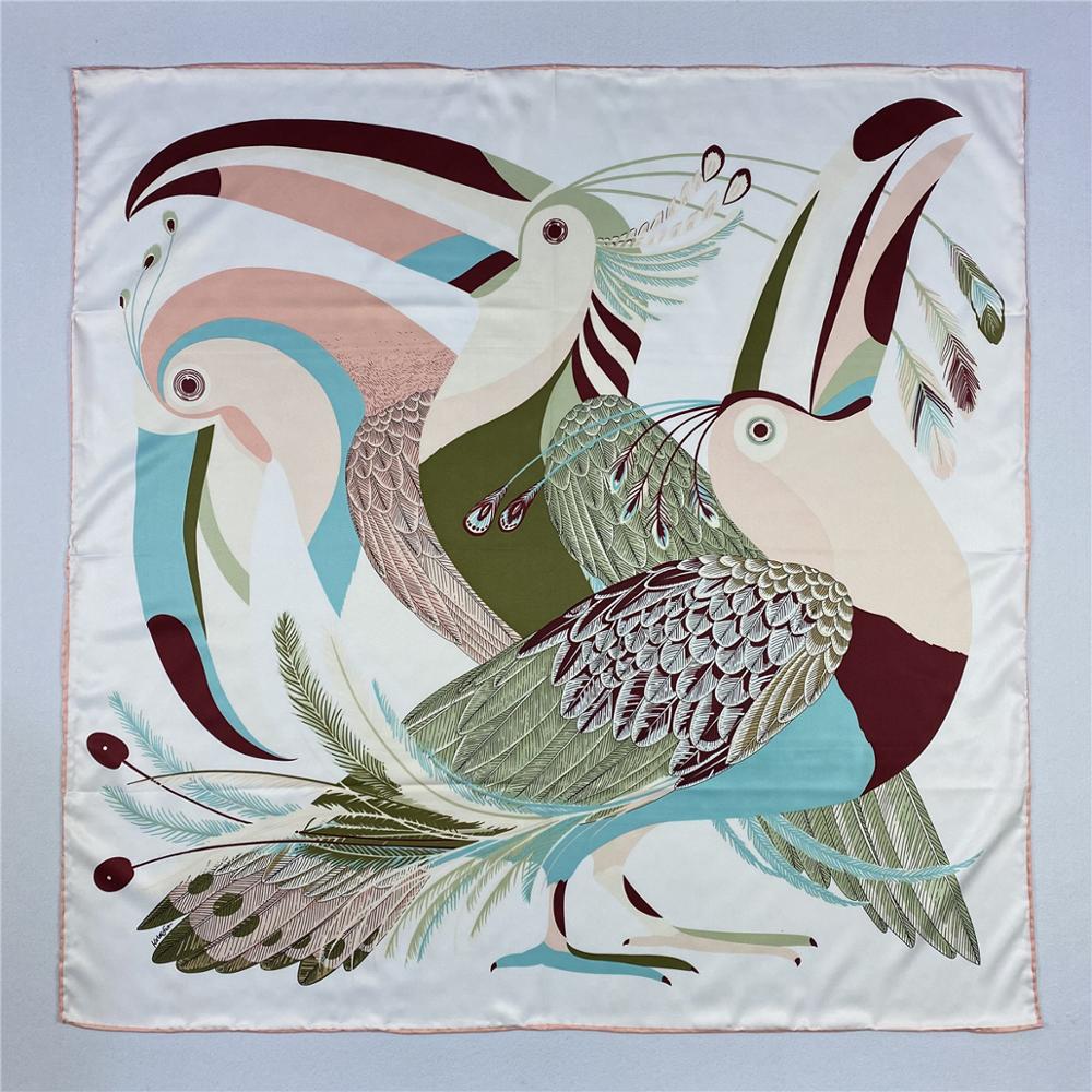 90cm Luxury Parrot Twill Silk  - огляд і ціна Silk Scarf Square