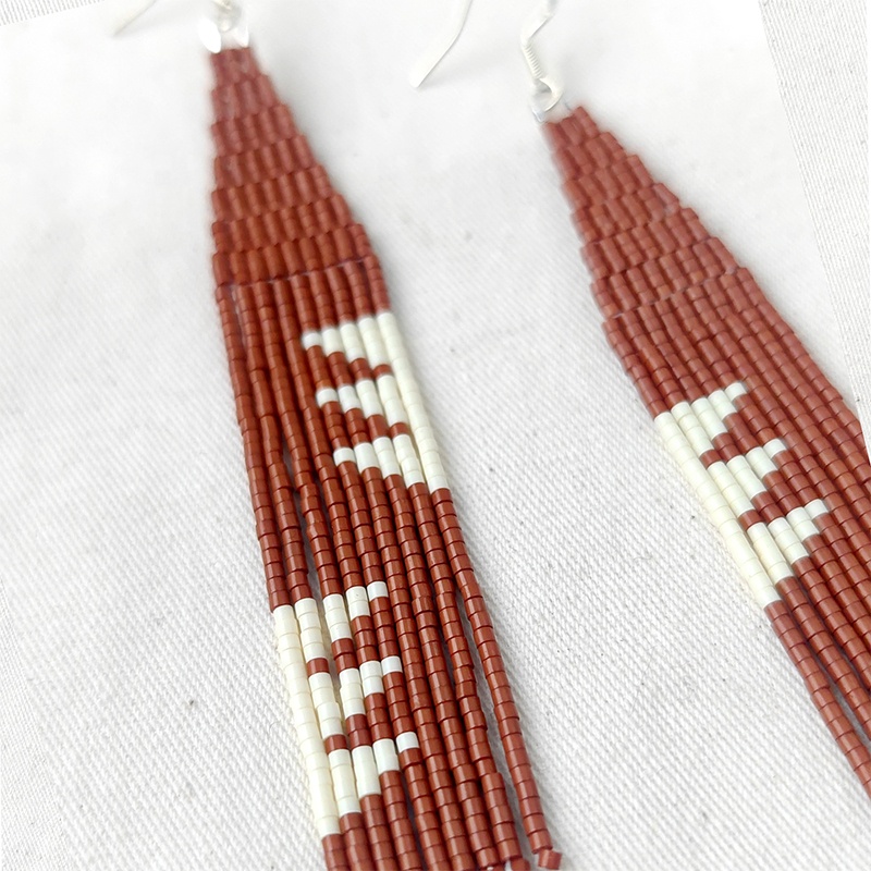 Beaded earrings Tassel leaf Sy - огляд і ціна Tassel Earrings Boho